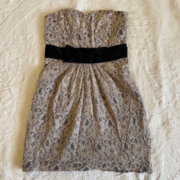 Vintage Y2K H&M Grey Lace Dress - Picture 1 of 8